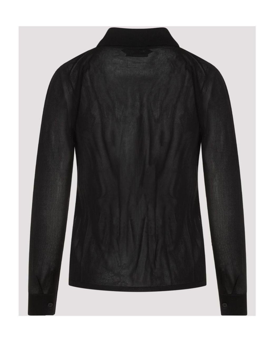 Tom Ford Black Ruffle Knit Shirt