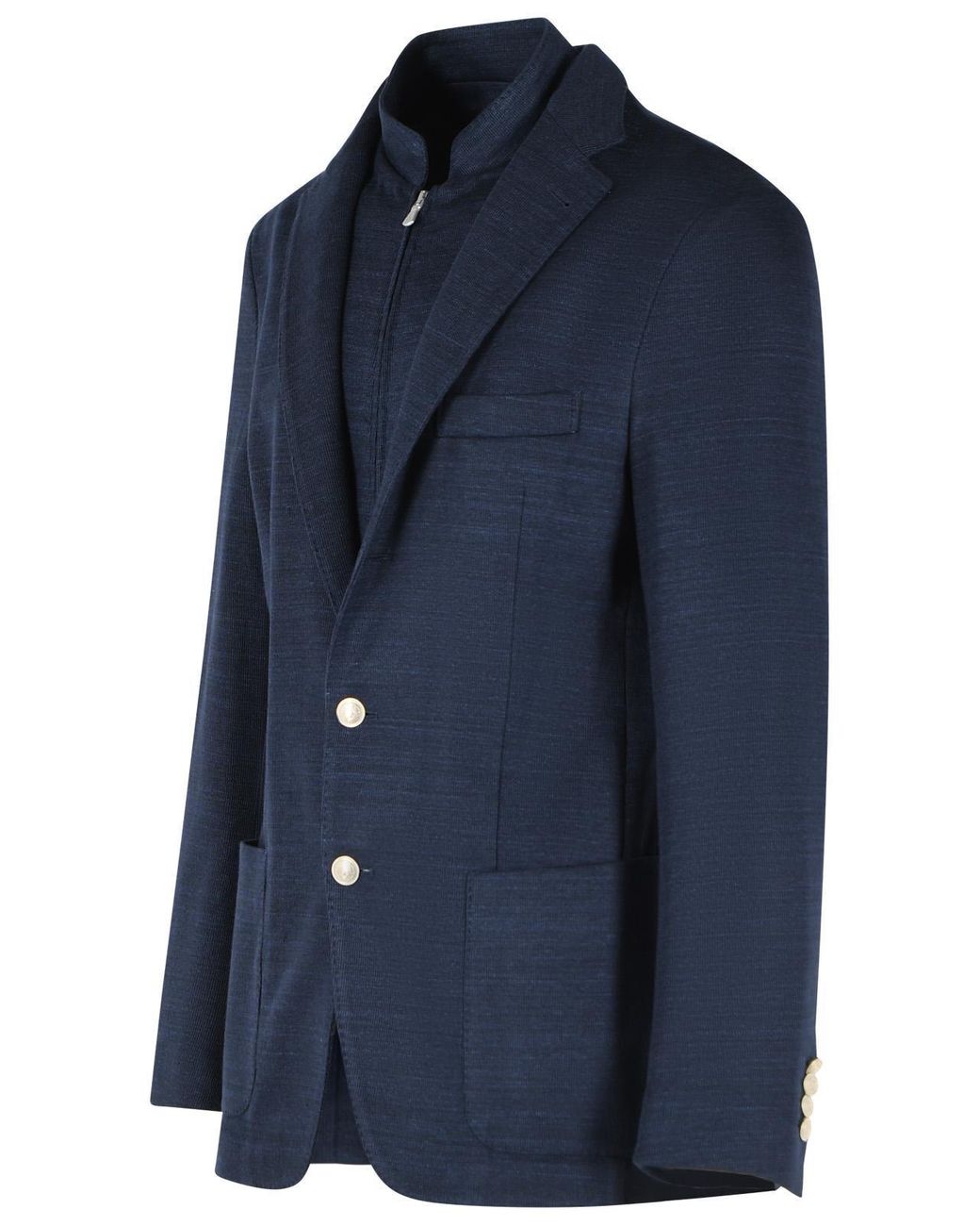 Eleventy Blue Long-Sleeved Suit Jacket for men