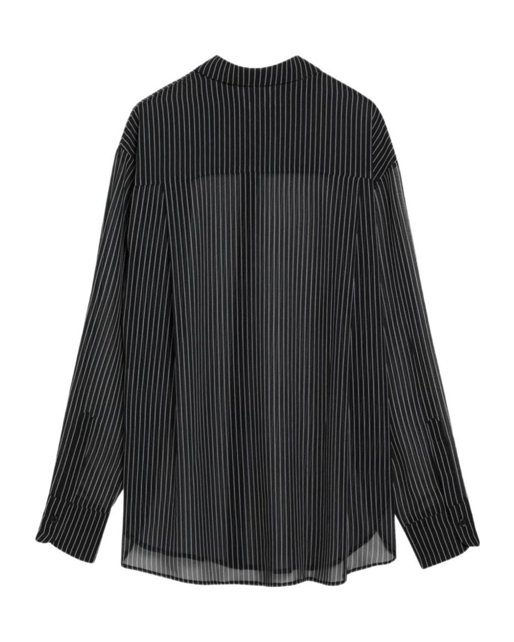 Frankie Shop Black Single-Breasted Shirt