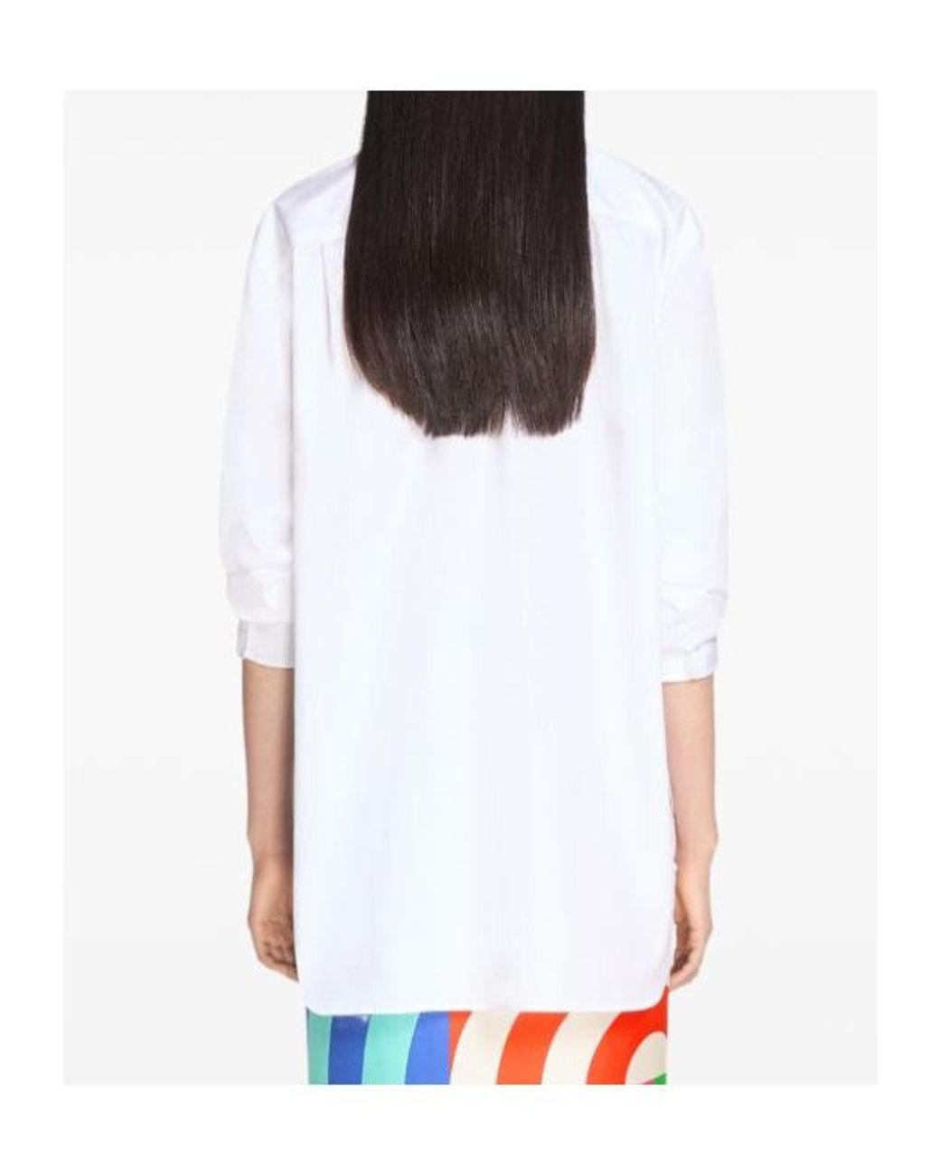 Dries Van Noten White Loose Poplin Shirt
