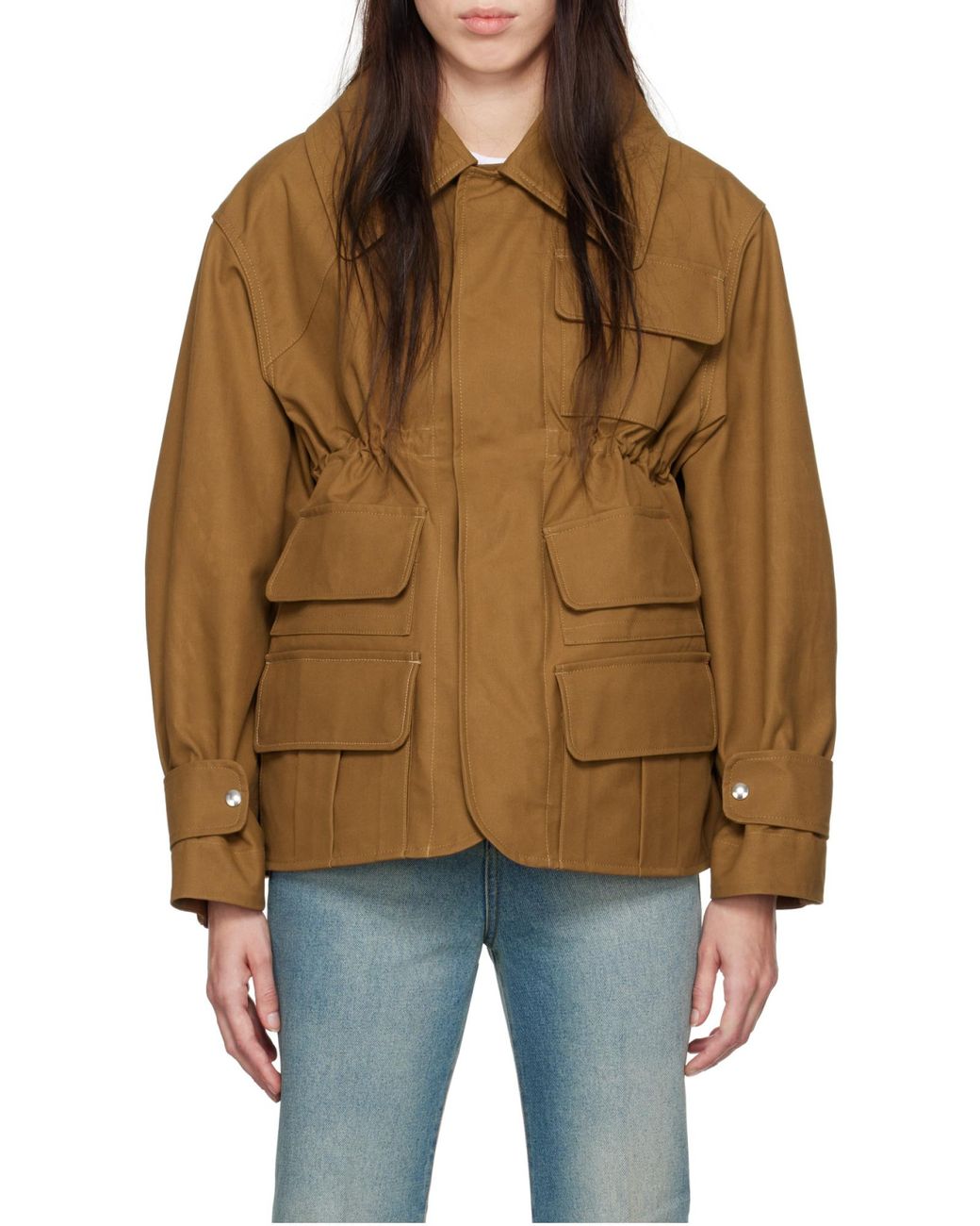Victoria Beckham Brown Cotton Jacket
