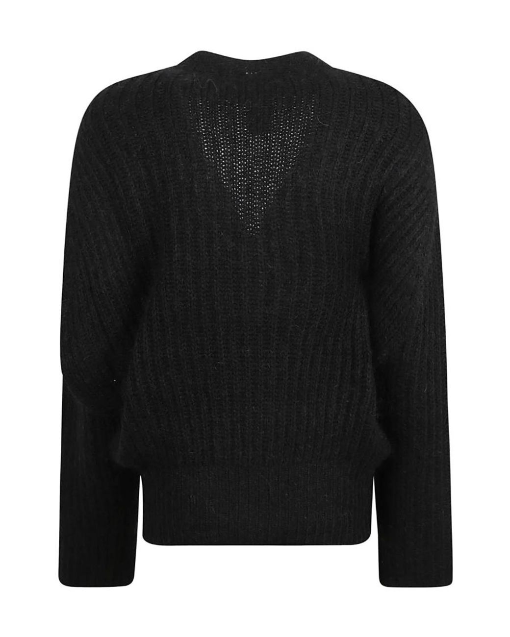 Fabiana Filippi Black Rib-Trimmed Woven Cardigan