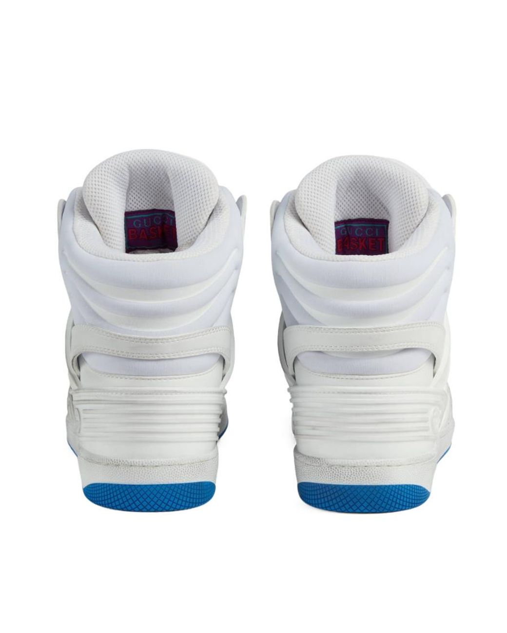 Gucci White Interlocking G Patch Basket Sneakers for men