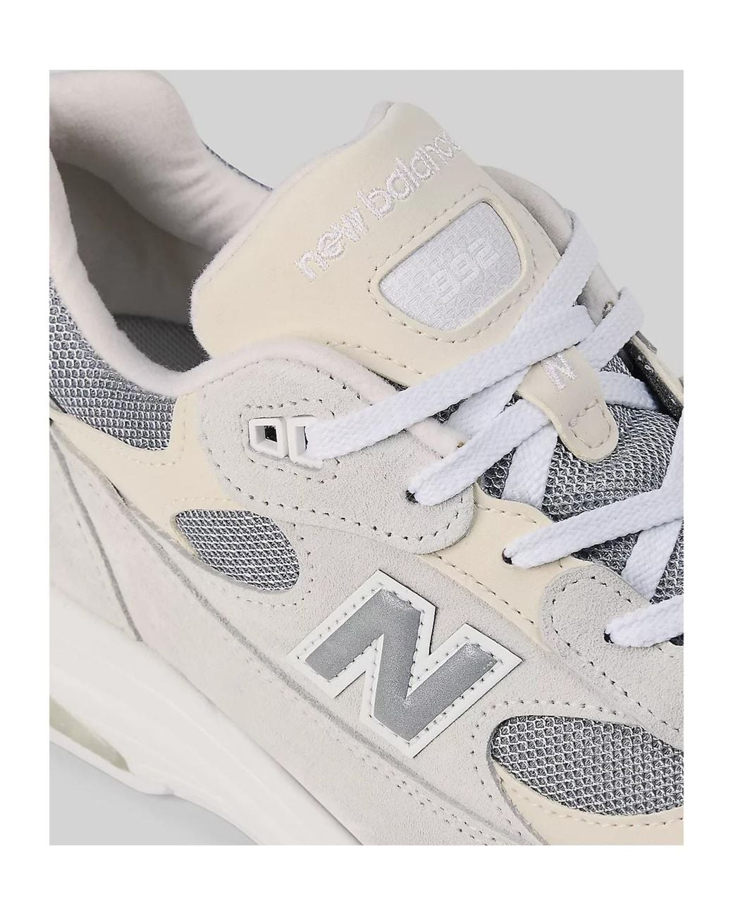 New Balance Gray 992 Lace-Up Sneakers for men
