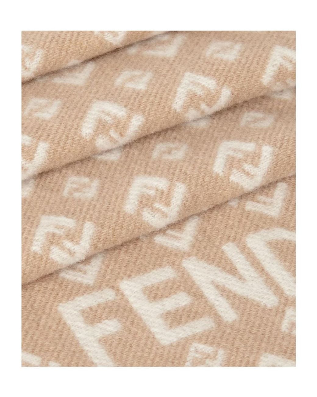 Fendi White Ff Scarf