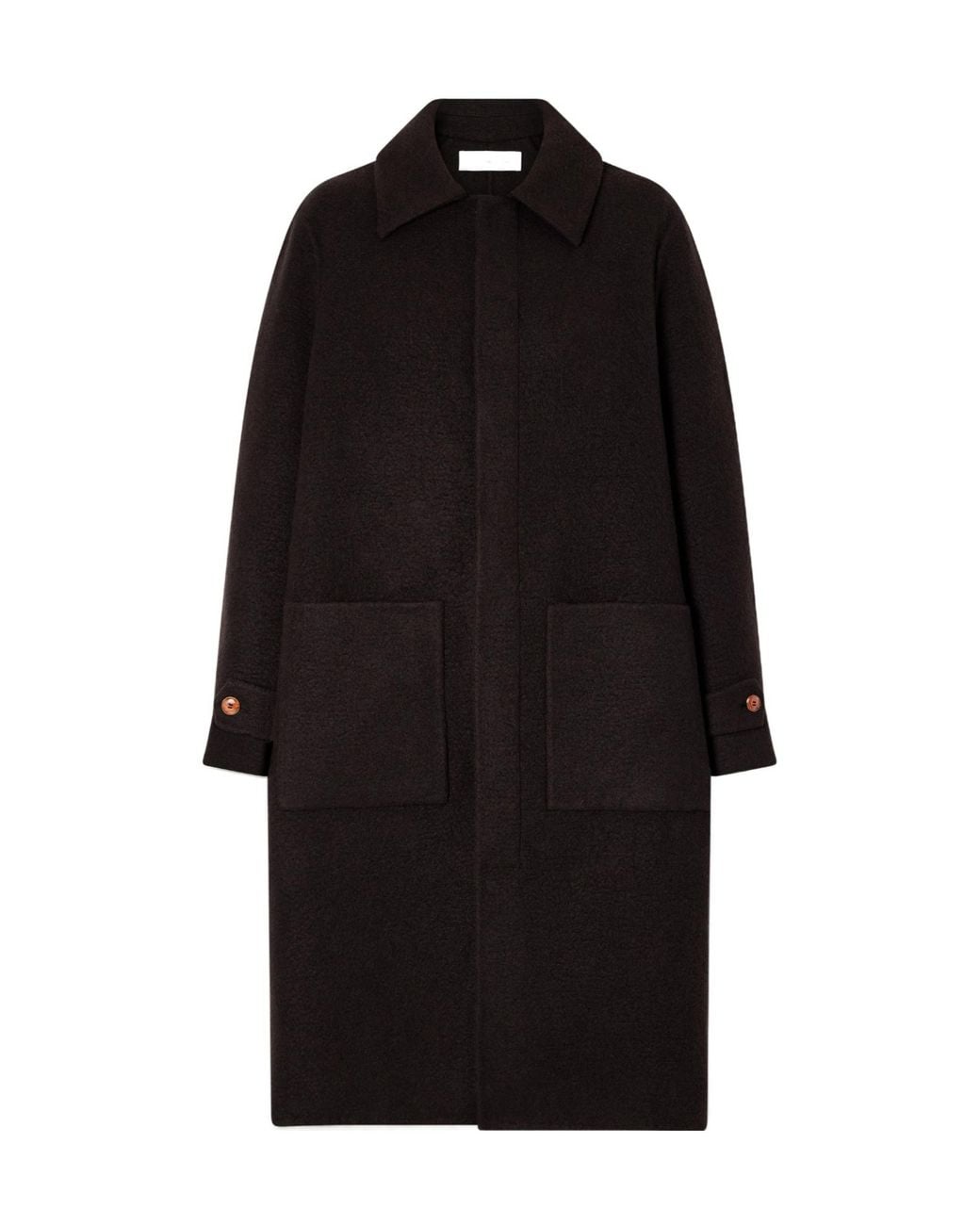 God's True Cashmere Black Minimal Single-Breasted Coat