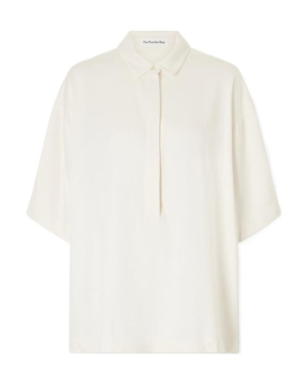 Frankie Shop White Short-Sleeved Polo Shirt