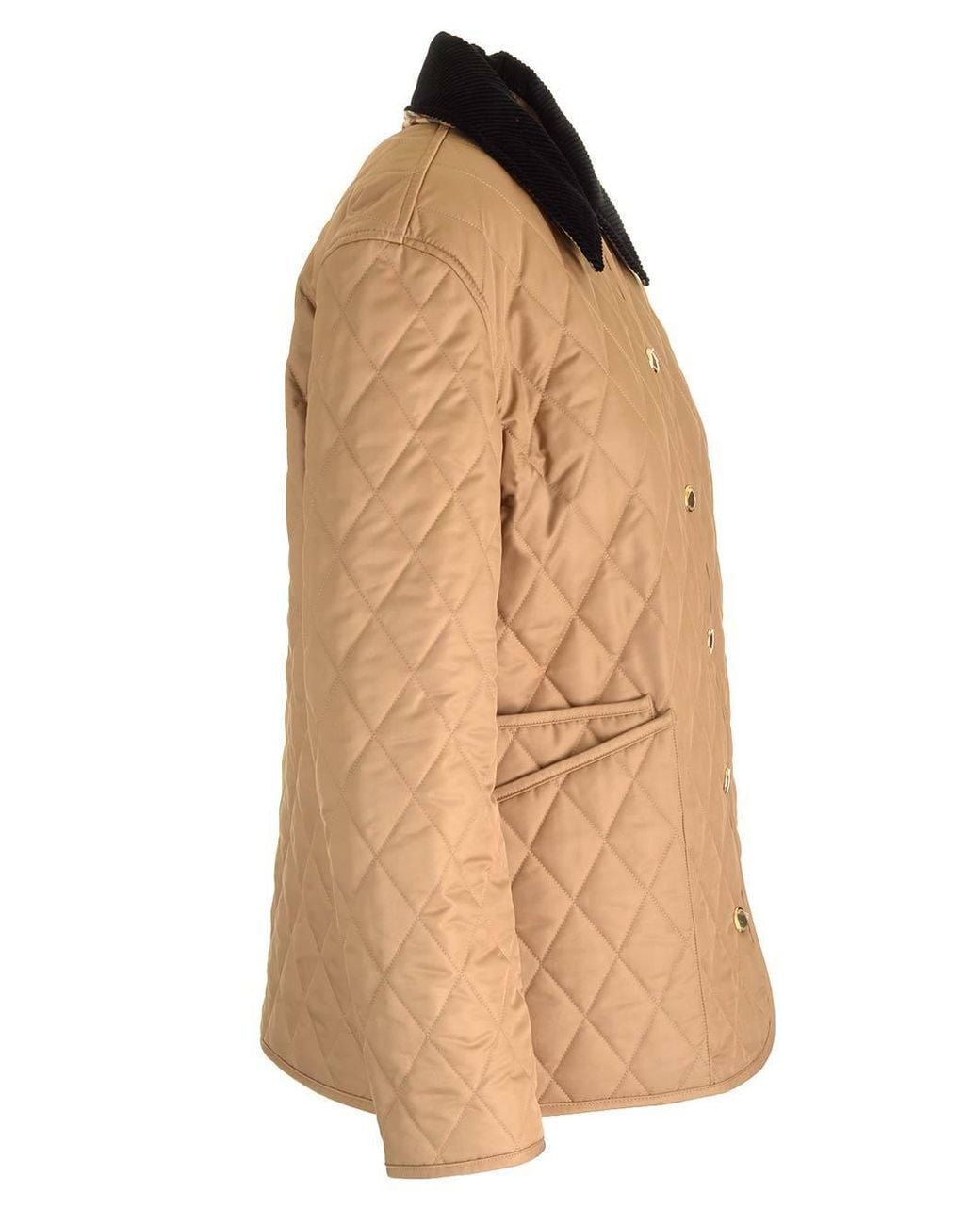 Burberry Natural Long Sleeved Quilted Jacket