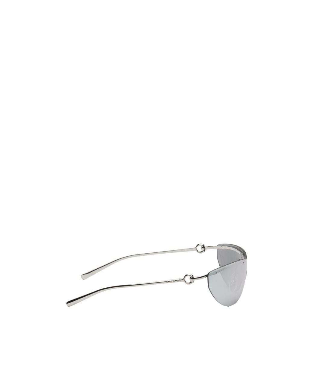 Gucci White Eyewear Shield Frame Sunglasses for men