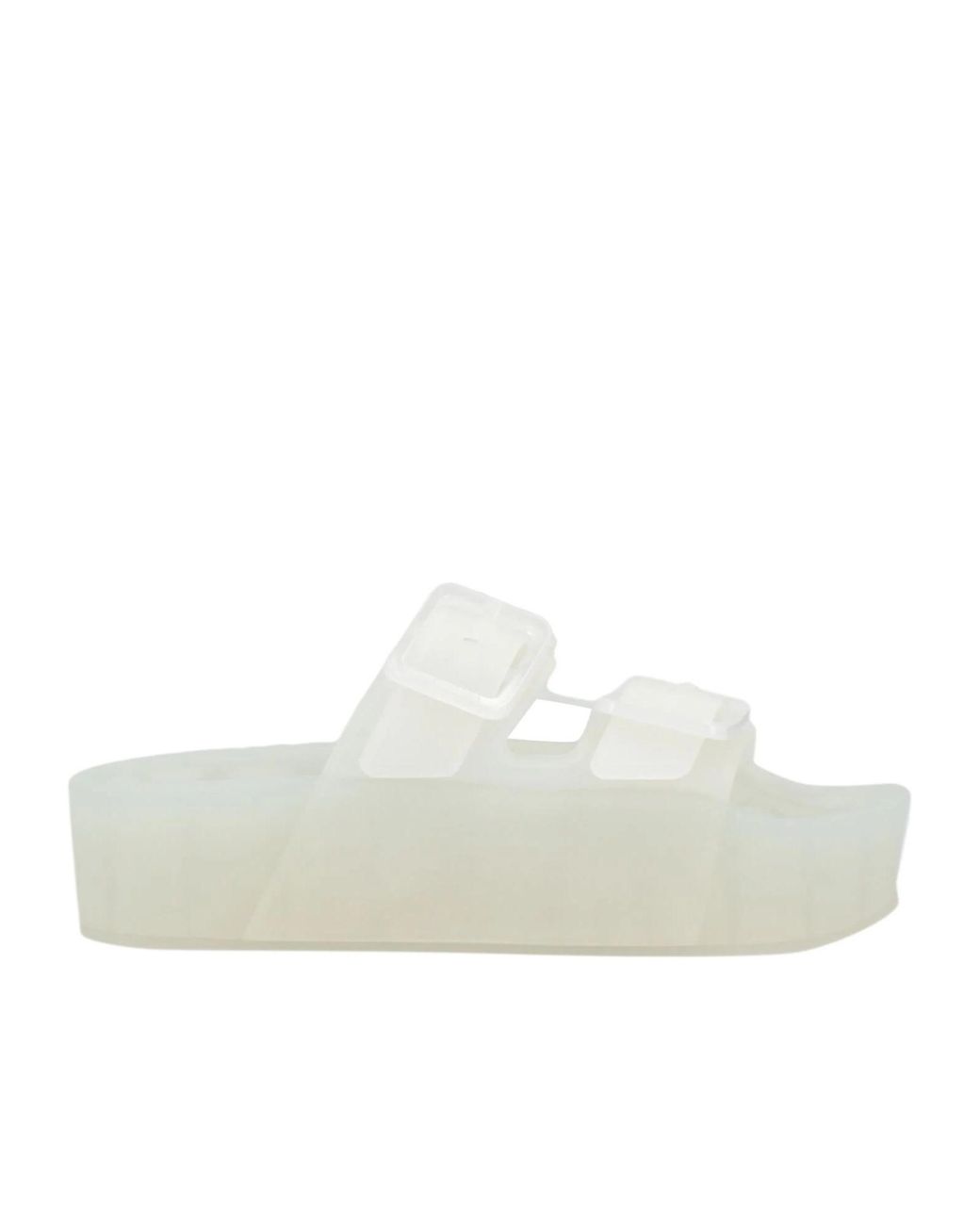 Balenciaga White Minimalist Plain Slippers