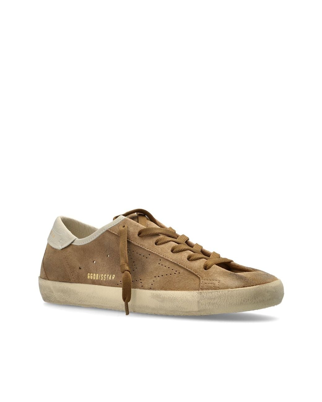 Golden Goose Deluxe Brand Brown Super Star Sneakers Lace-Up Sneakers