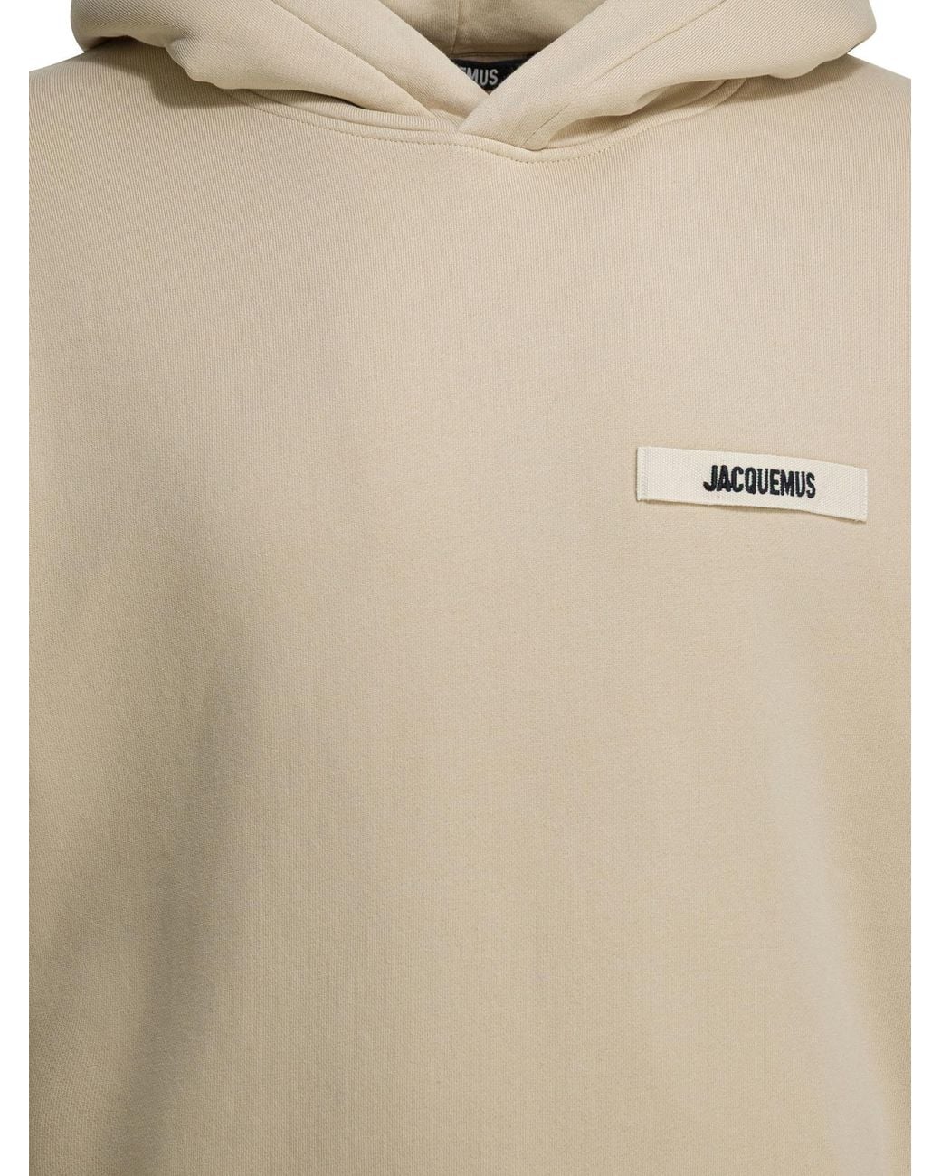 Jacquemus Natural Long-Sleeved Hooded Sweatshirt for men