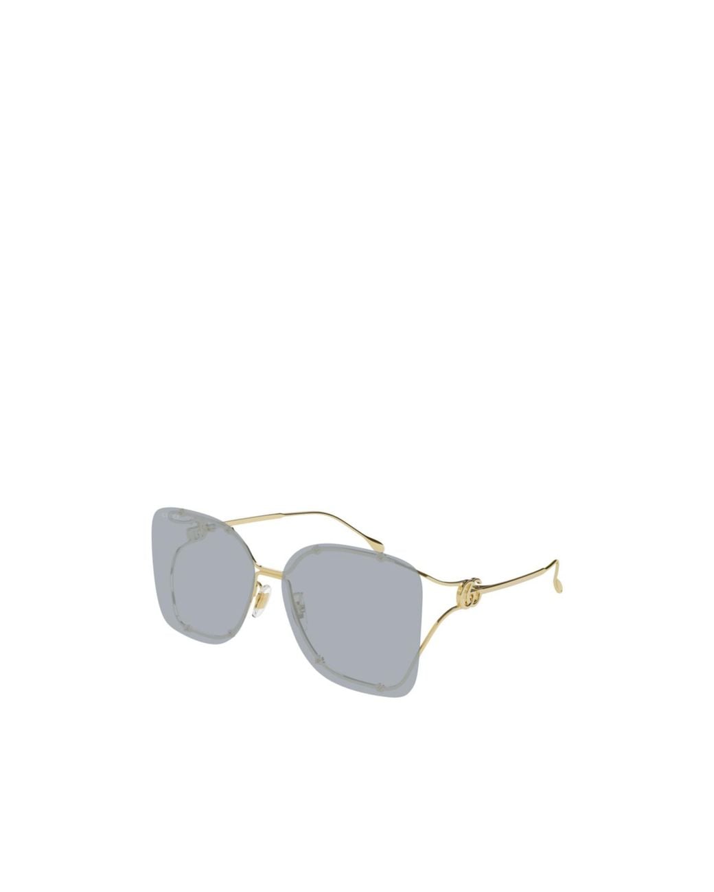 Gucci Metallic Eyewear Square-Frame Sunglasses