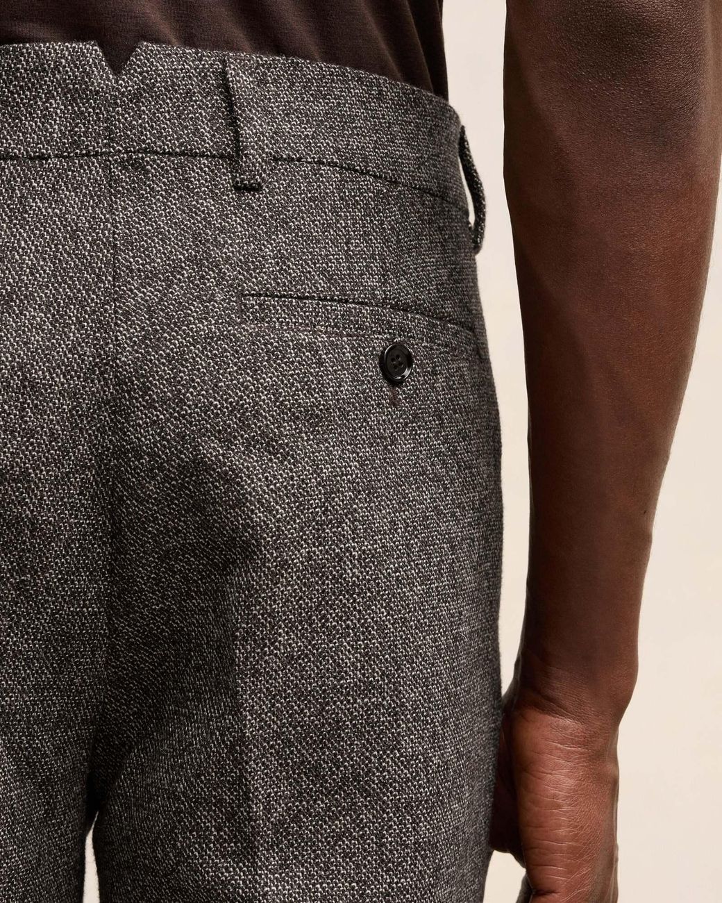 AMI Gray Straight-Leg Tailored Trousers for men