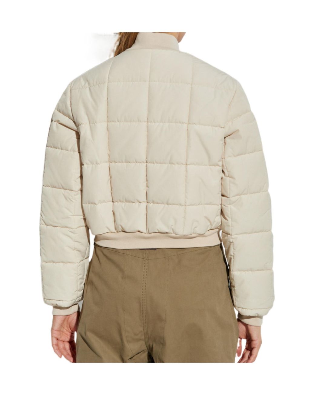 Moschino Natural Quilted Bomber Jacket