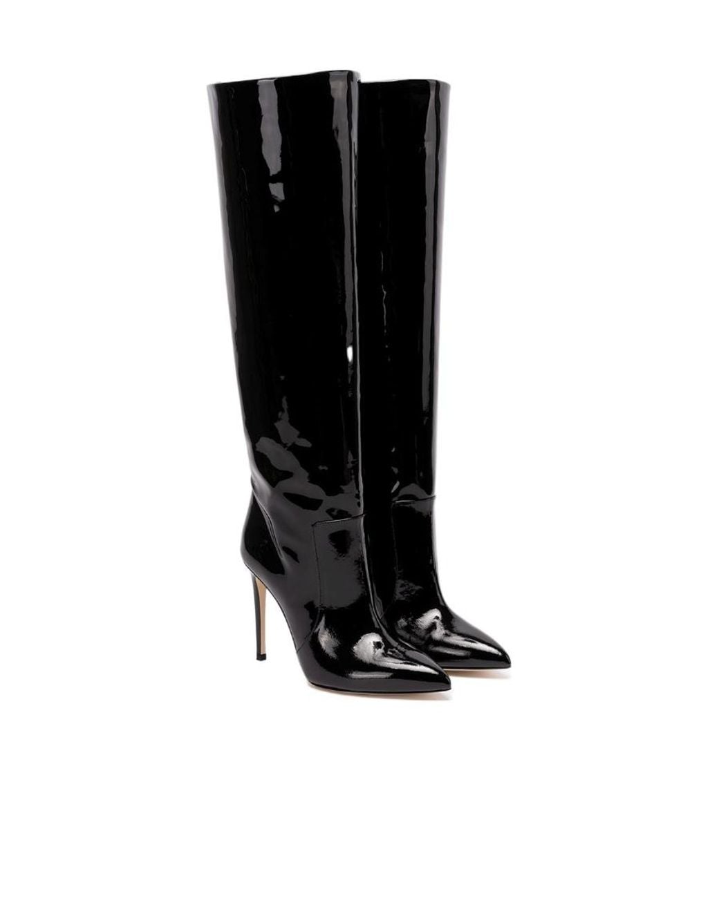 Paris Texas Black Stiletto Pointed Toe Boots