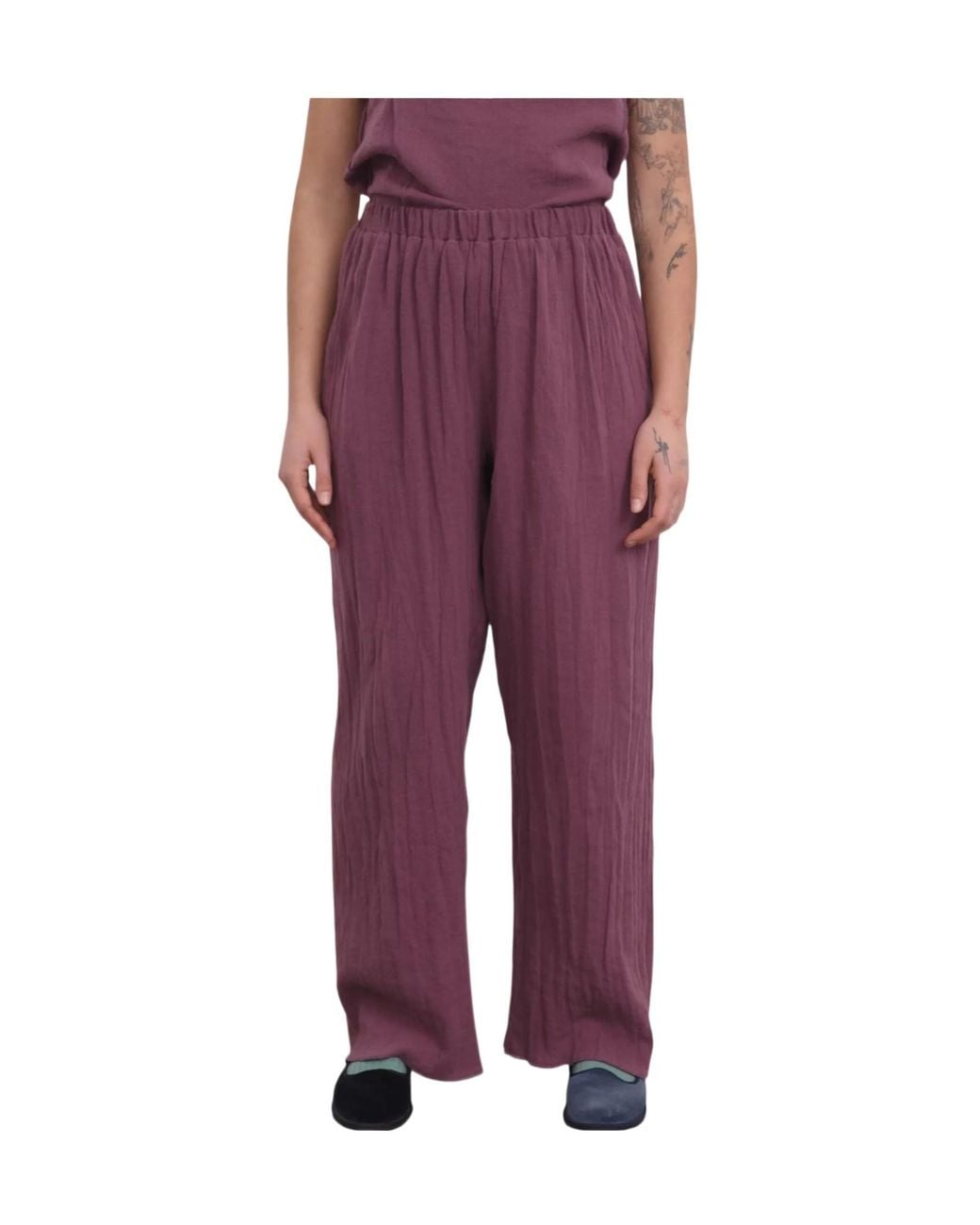 Baserange Purple Folio Elasticated-Waistband Trousers