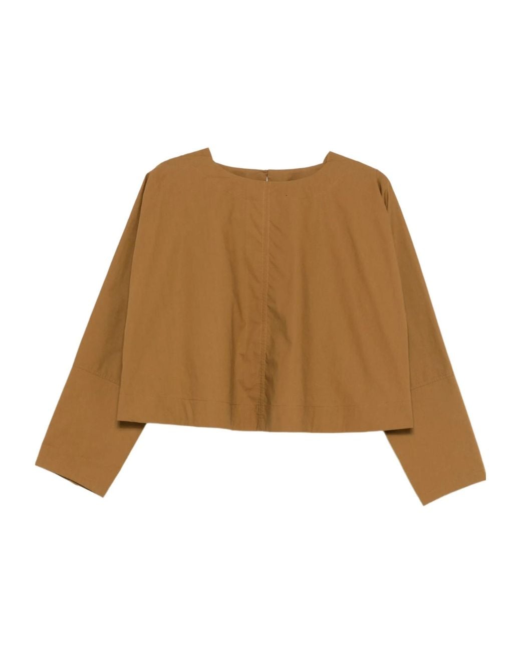 Soeur Natural Long Sleeve Boat Neck Blouse