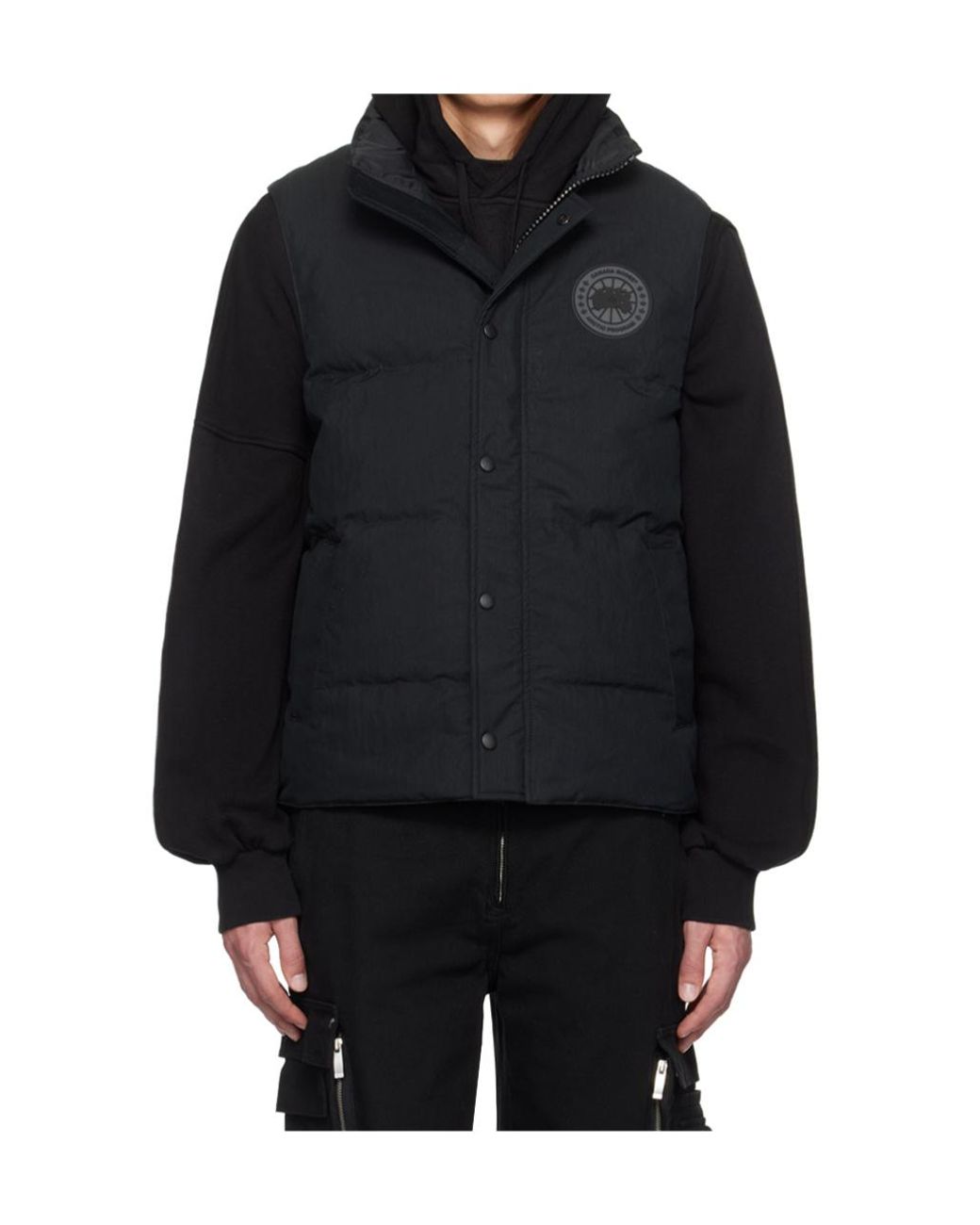 Canada Goose Black Garson Sleeveless Down Jacket for men