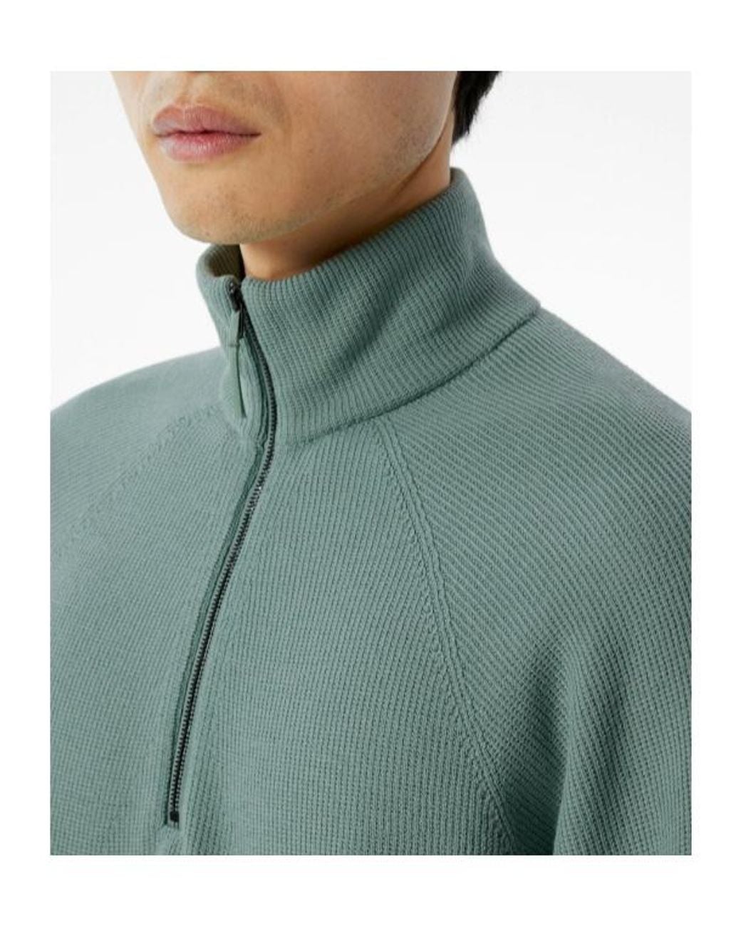 Veilance Green Conic Half-Zip Sweatshirt for men