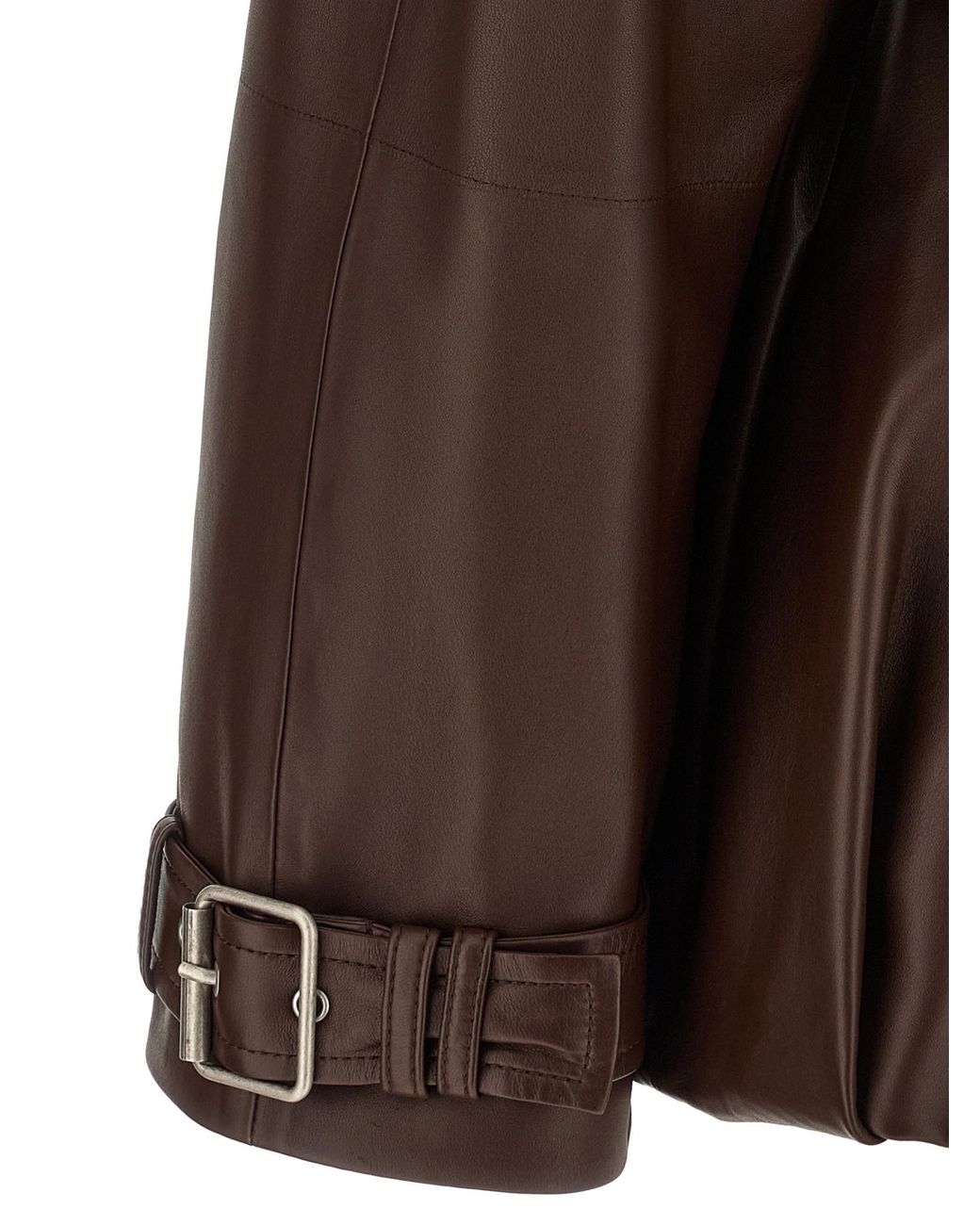 Loewe Brown Balloon Leather Jacket
