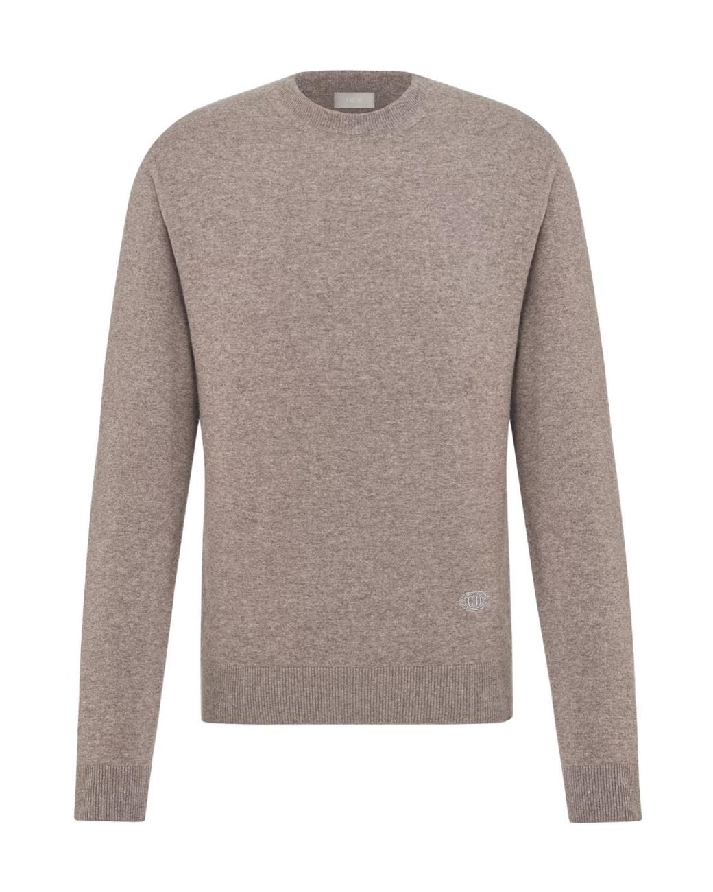 Dior Gray Crew Neck Sweater for men