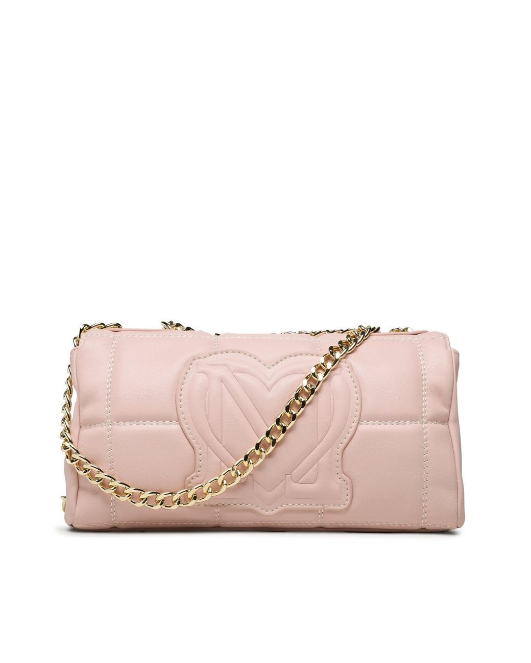 Moschino Pink Logo-Appliqué Cross-Body Bag