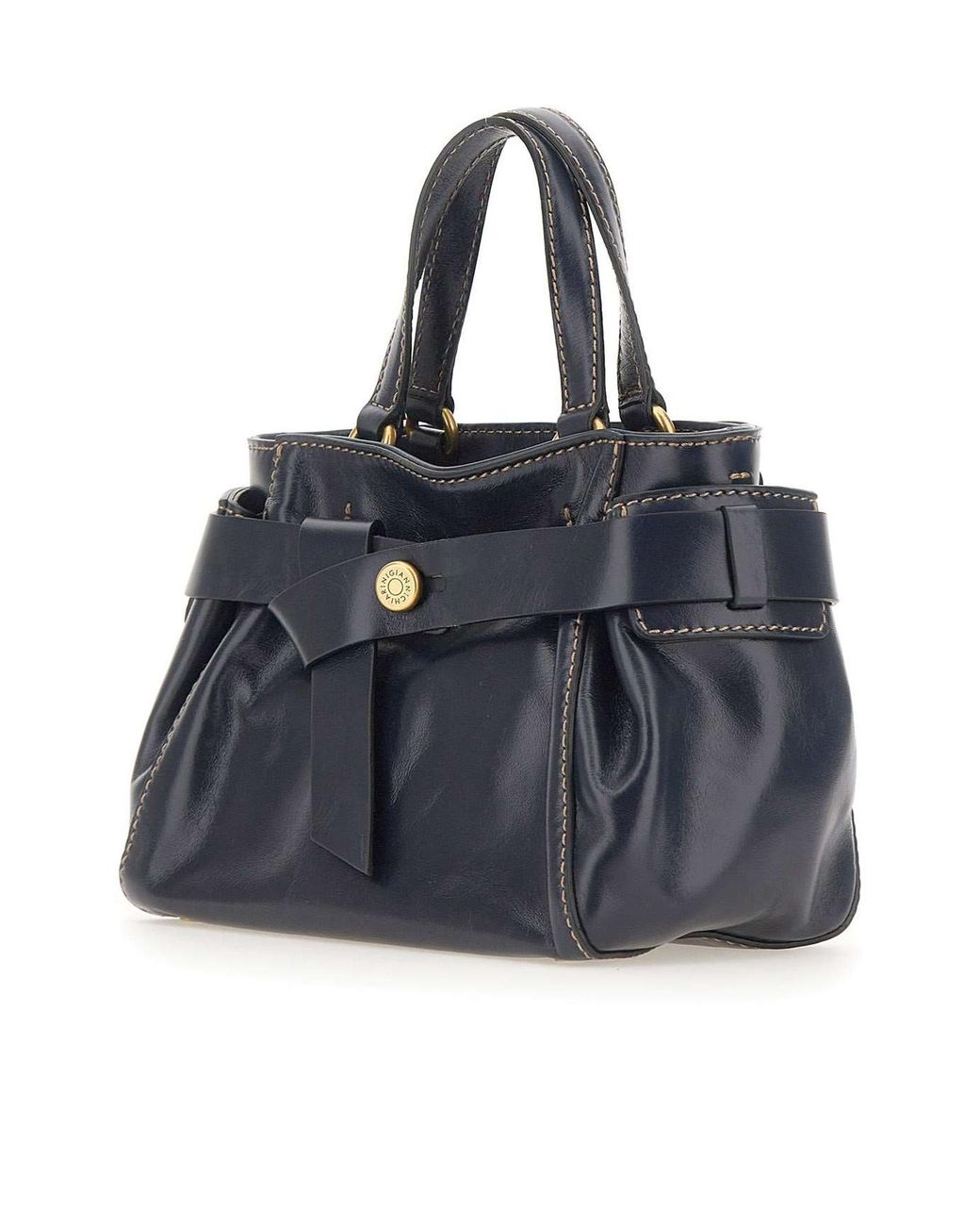 Gianni Chiarini Blue Miranda Knotted-Detail Handbag