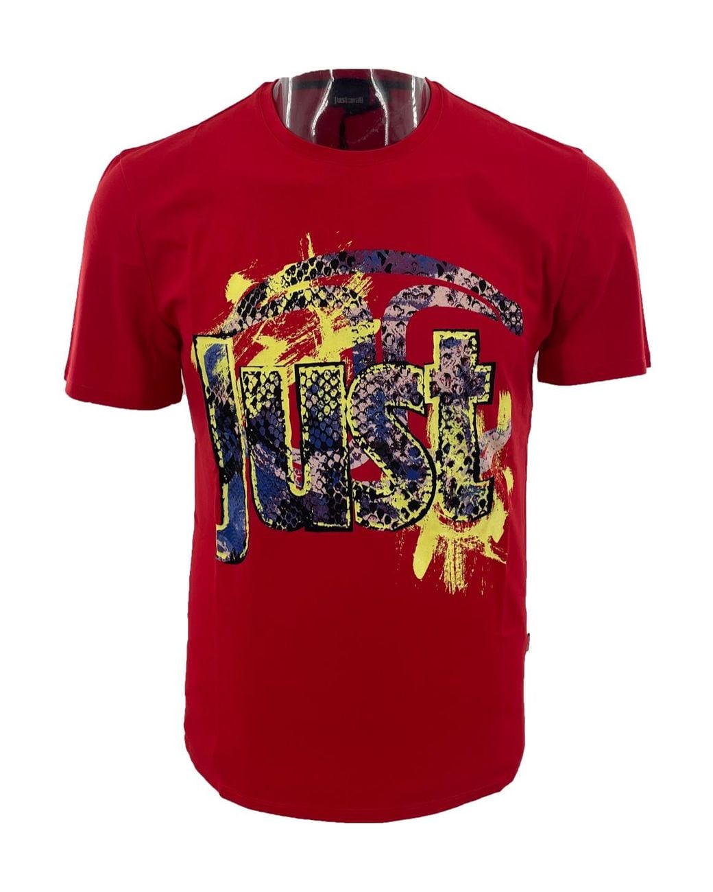 Just Cavalli Red Logo Short-Sleeved T-Shirt for men