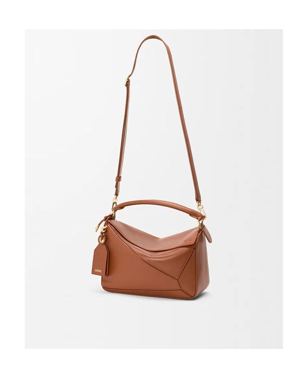 Loewe Brown Small Featherlight Puzzle Bag