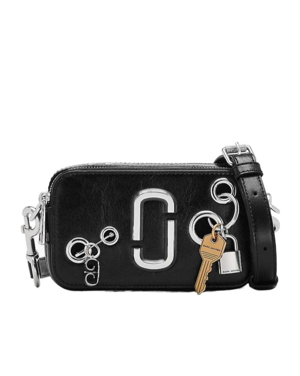 Marc Jacobs Black The Grommet Charm Snapshot Crossbody Bag