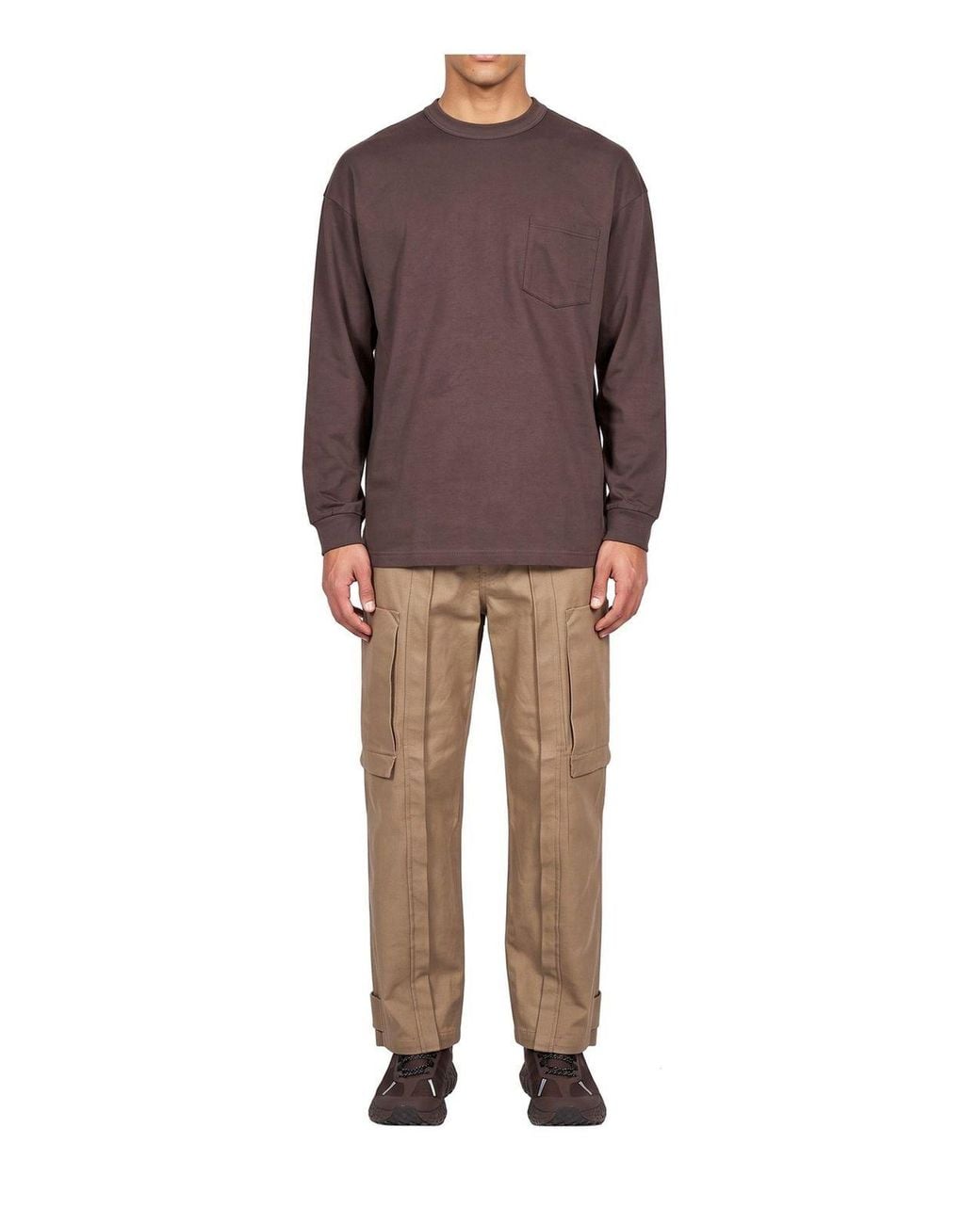 Comme des Garçons Brown Comme Des Garçons Homme Long Sleeved Crewneck T-Shirt for men