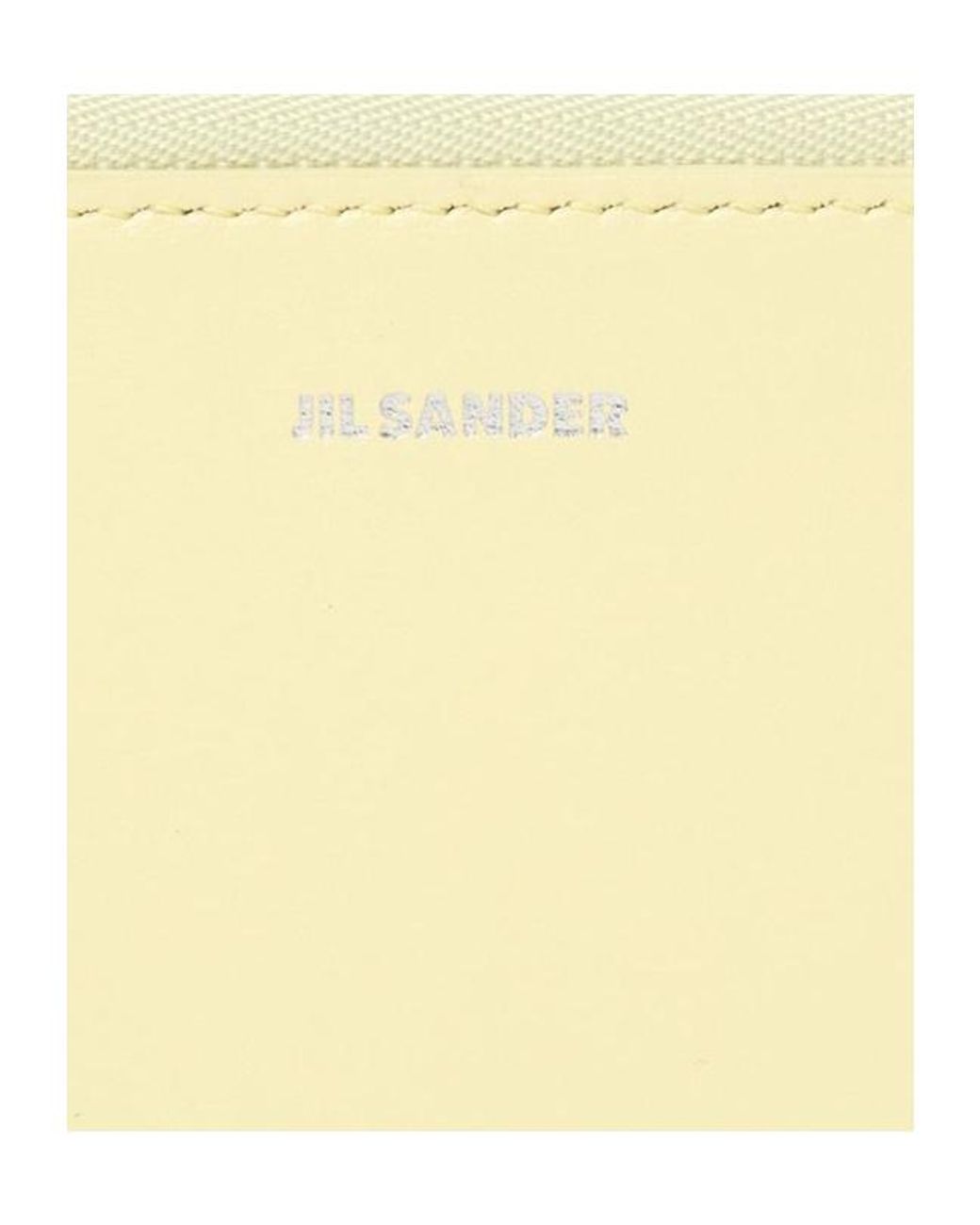 Jil Sander Natural Zipper Clutch