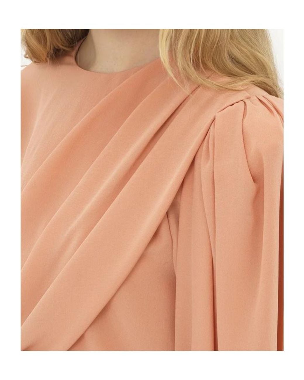 Chloé Natural Chloé Draped Cropped Top