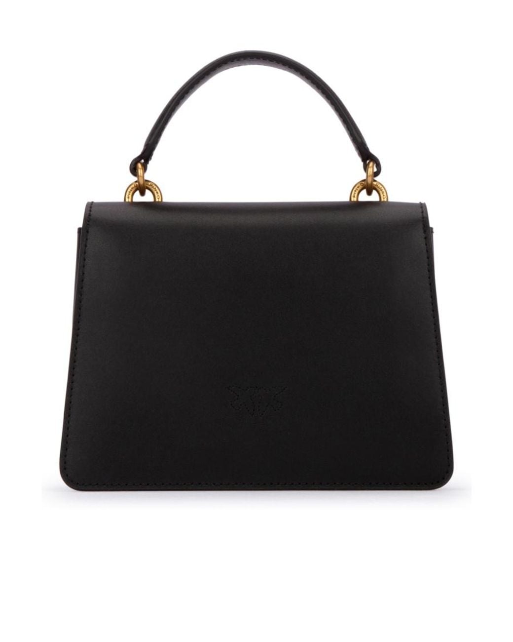 Pinko Black Love One Fold-Over Tote Bag