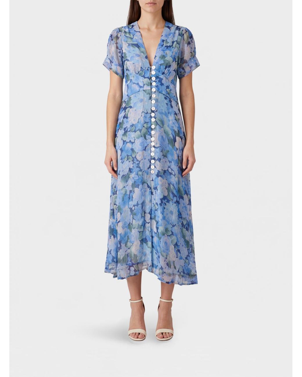 Rixo Blue Novara Dress