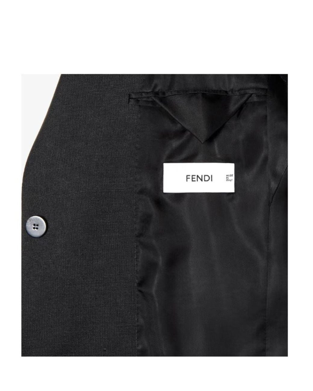Fendi Black Single Breasted Tailored Blazer for men