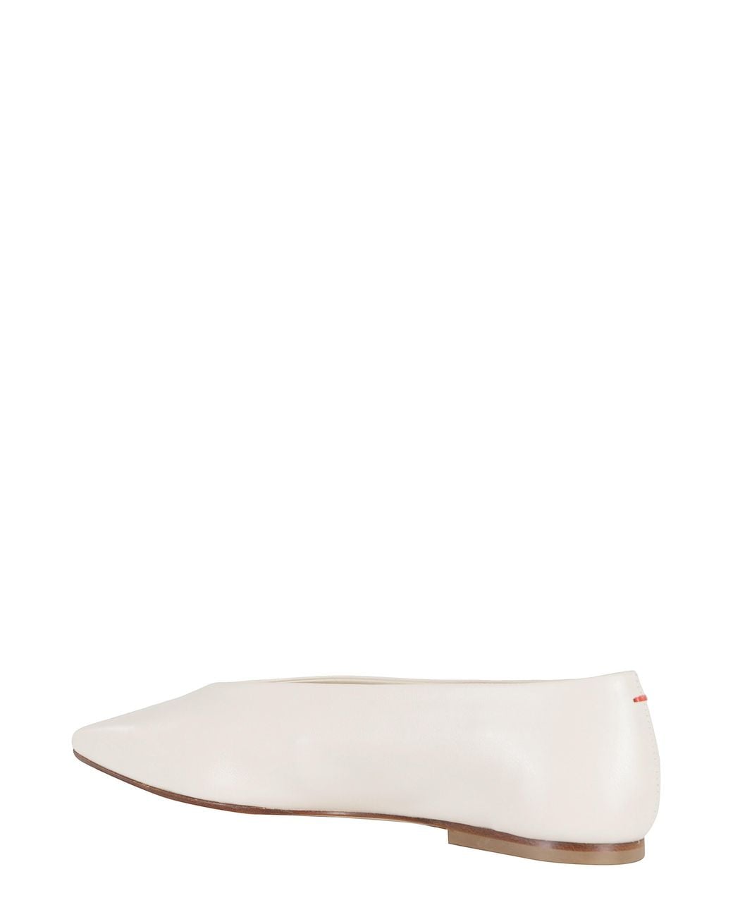 Aeyde White Pointed-Toe Ballet Flats