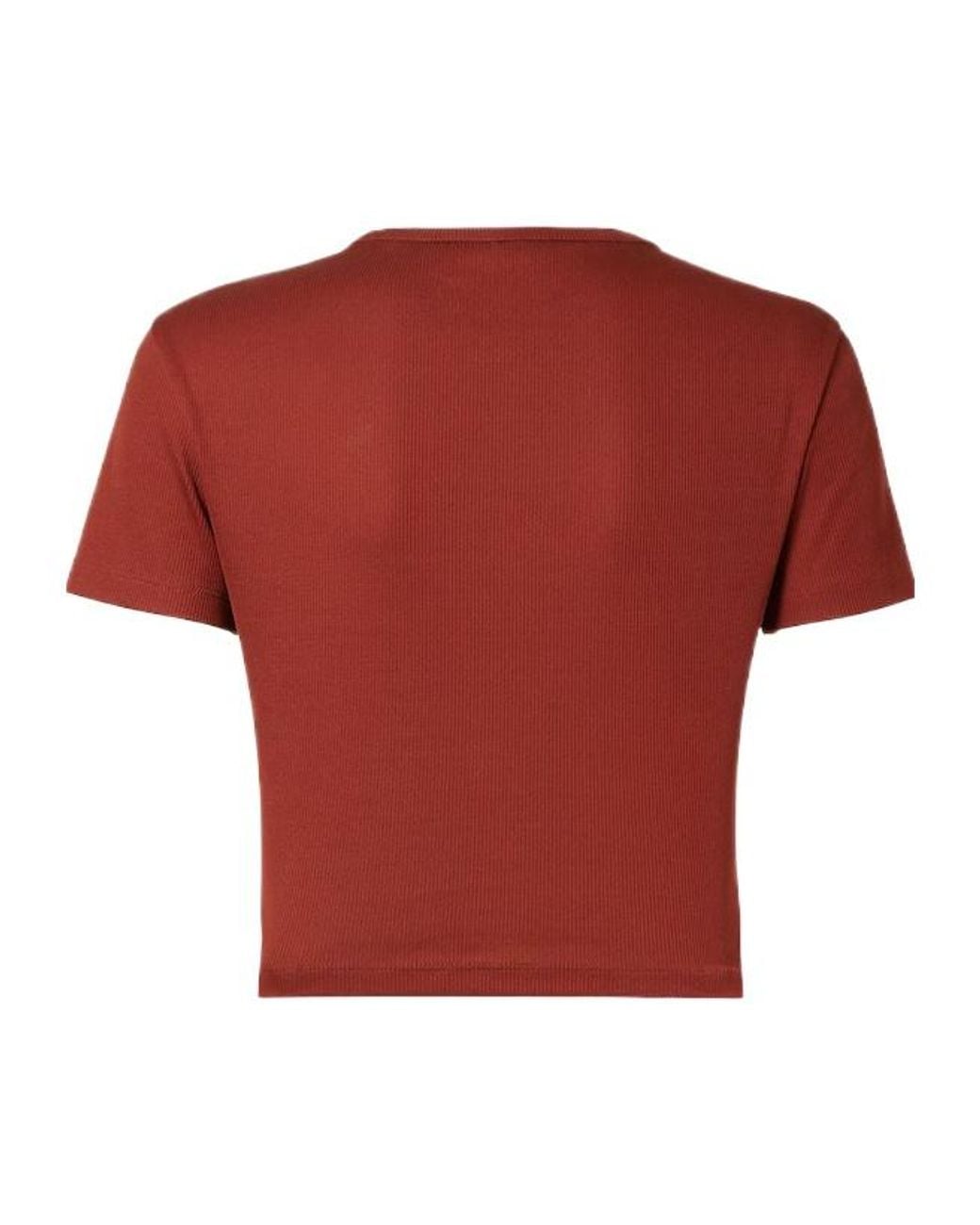 Fendi Logo Embroidered Crewneck Cropped T-Shirt