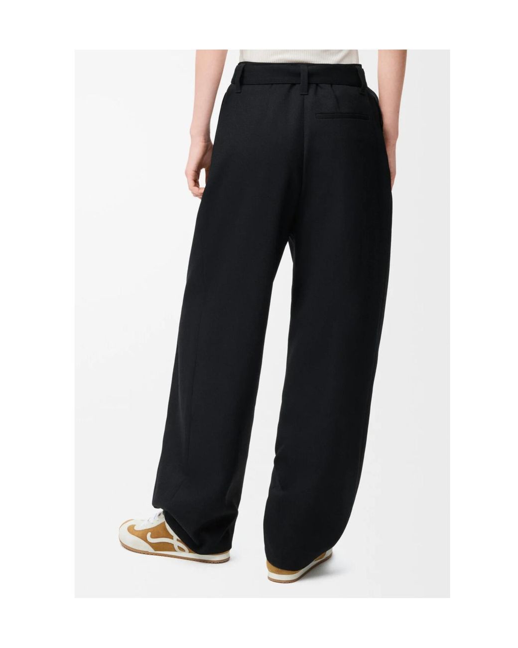 Loewe Black Pleated Belted Pants