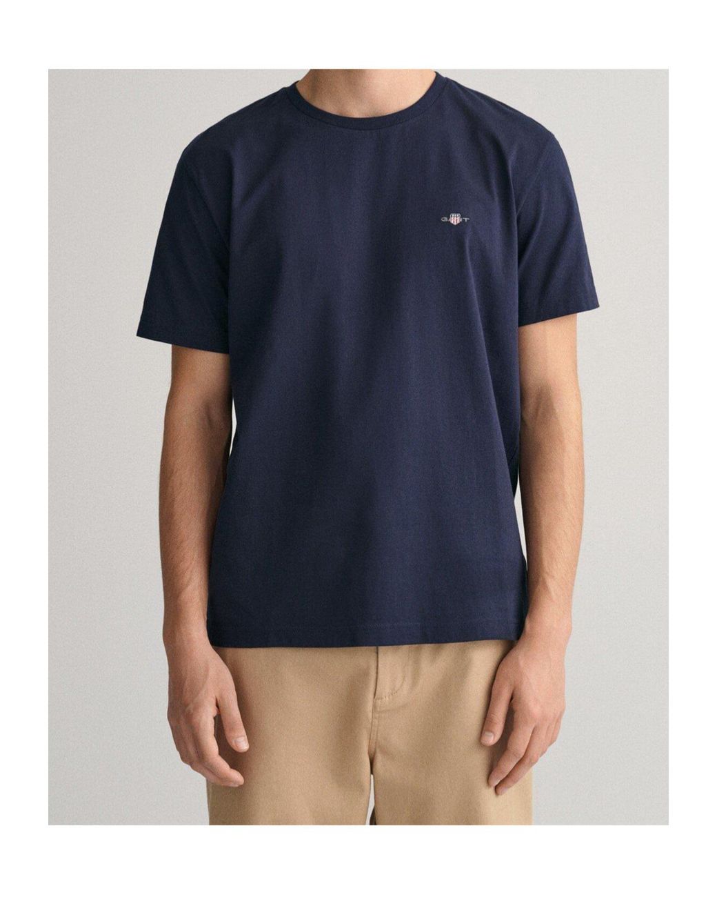 Gant Blue Logo Short Sleeve T-Shirt for men