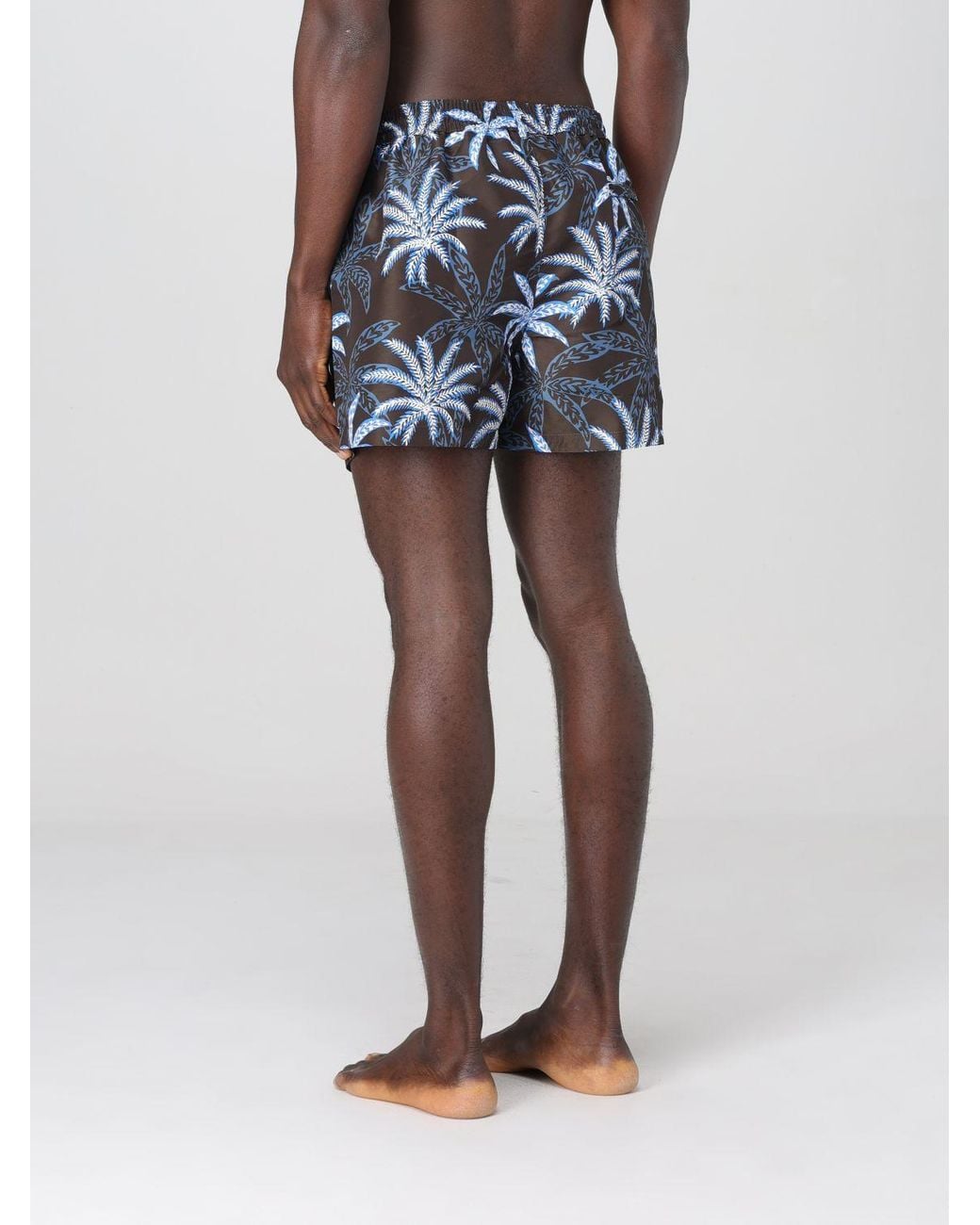 Paul Smith Blue Palm-Trees Swim Shorts for men