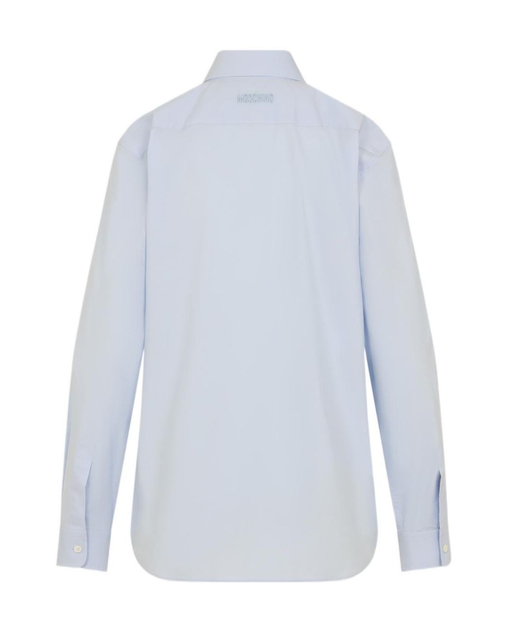 Moschino Blue Buckle Long-Sleeved Shirt