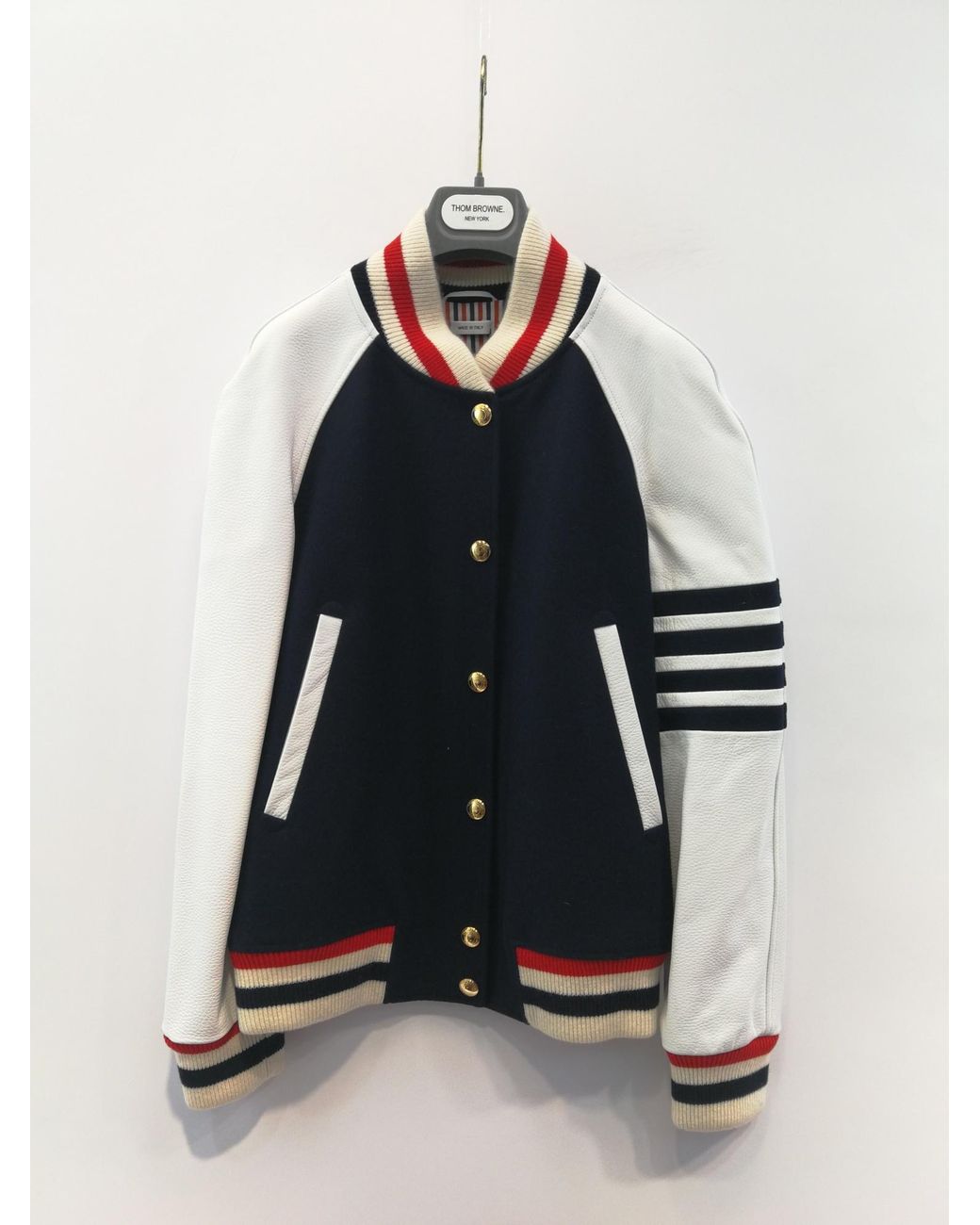 Thom Browne Blue Straight Collar Casual Jacket