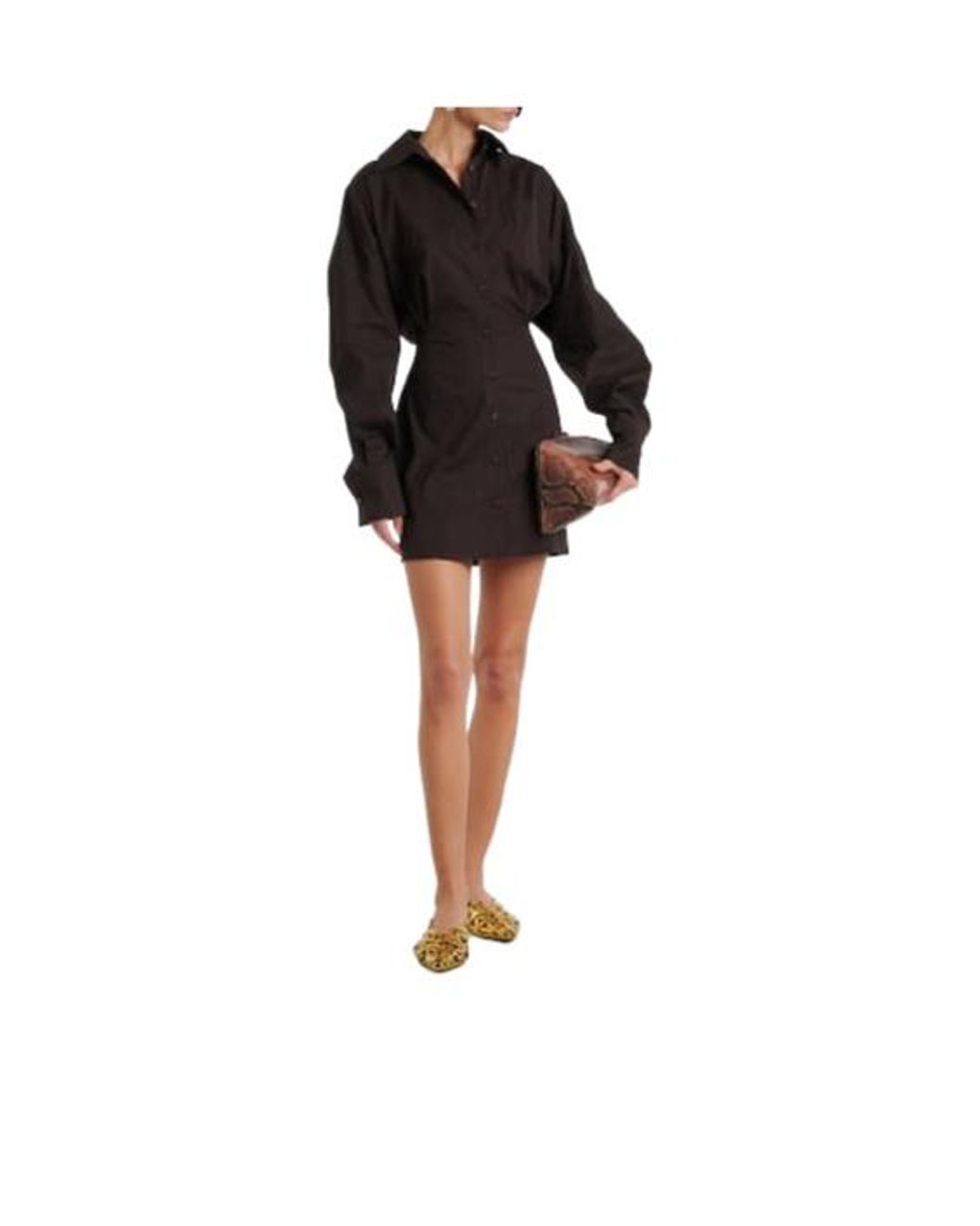 The Attico Yellow Grid Metallic Leather Slingback Flats