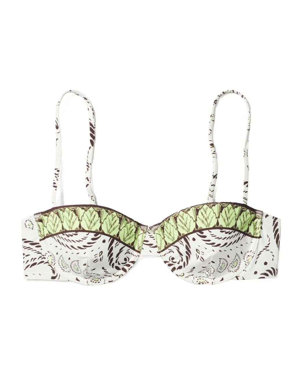 Tory Burch Metallic Printed Underwire Bikini Top