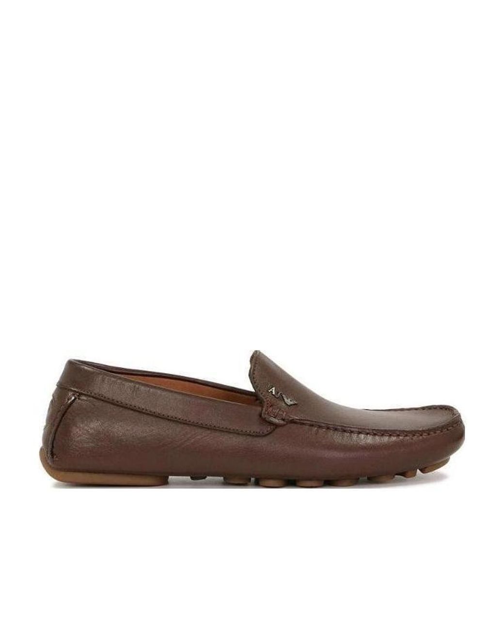 Armani Jeans Brown Logo Details Business Casual Shoes for men