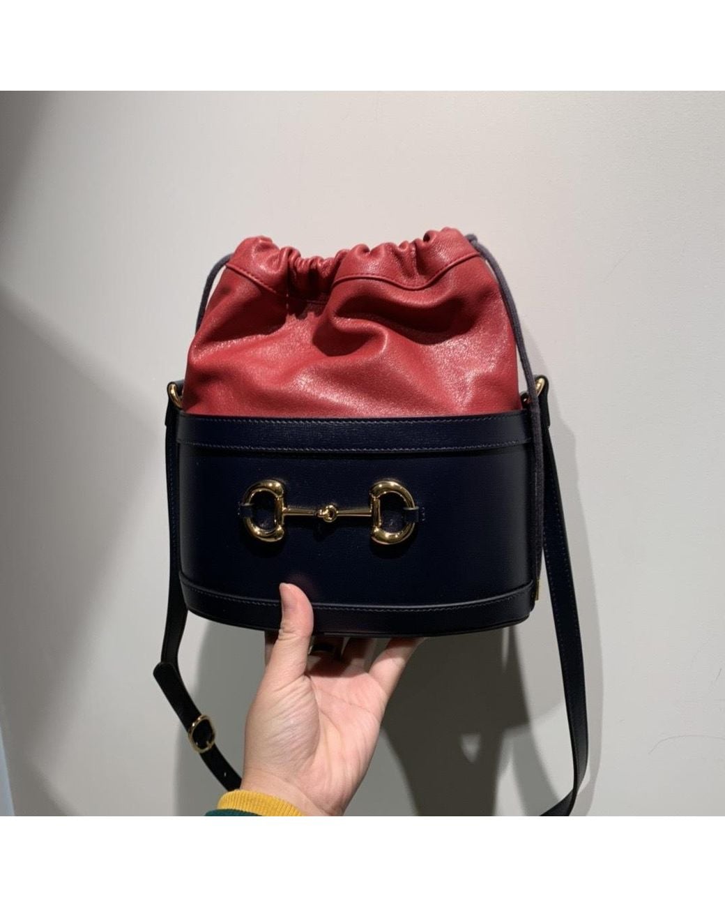 Gucci Blue 1955 Horsebit Shoulder Bag