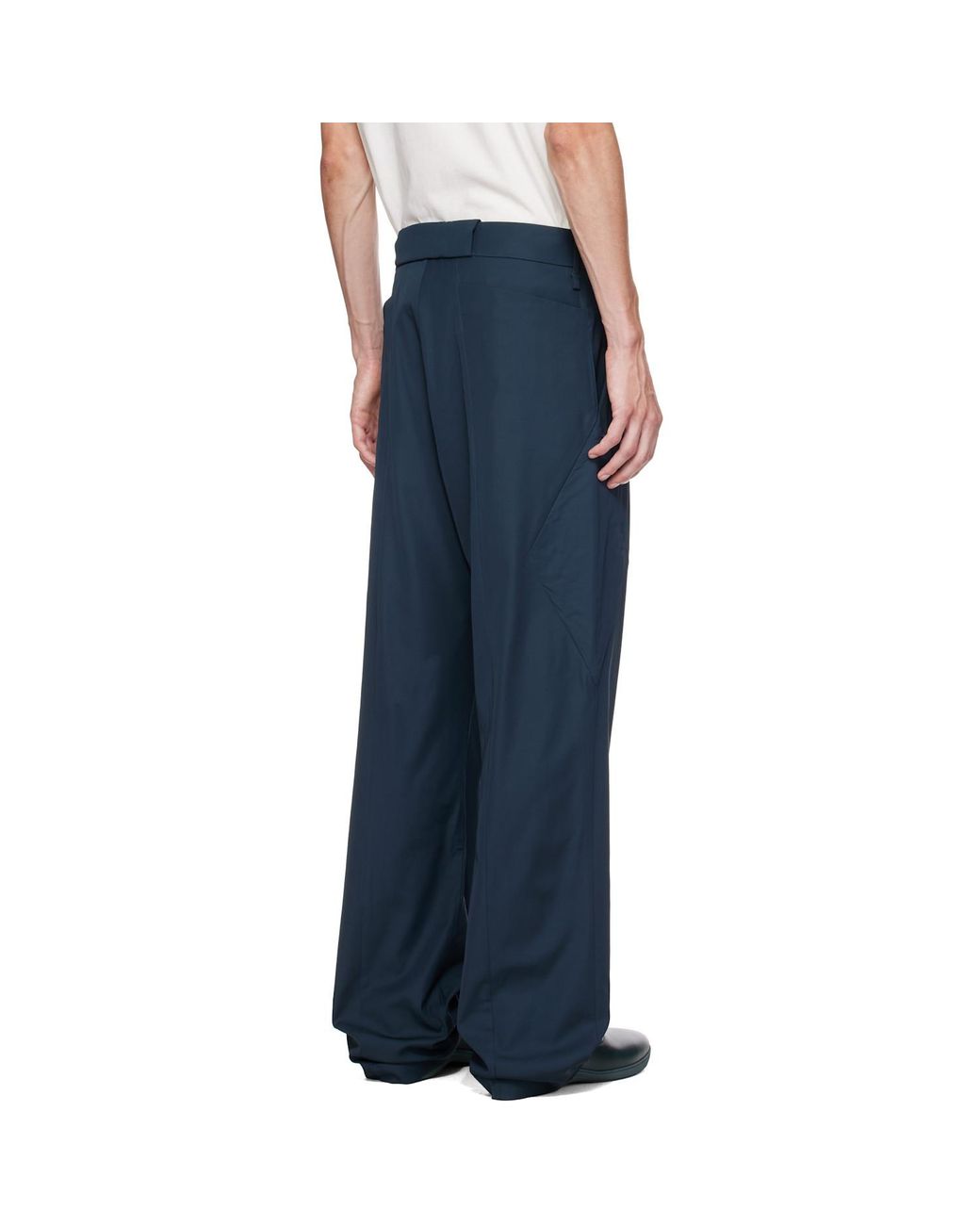 Kiko Kostadinov Blue Casual Trousers With Belt Loops for men