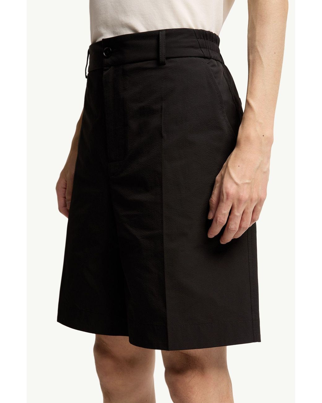 Moncler Black Relaxed Fit Shorts for men